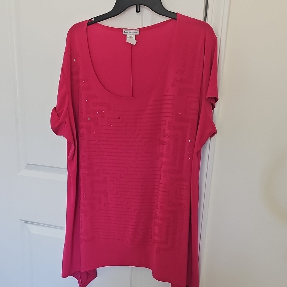 Elegant Fuchsia‎ Short Sleeve Top
